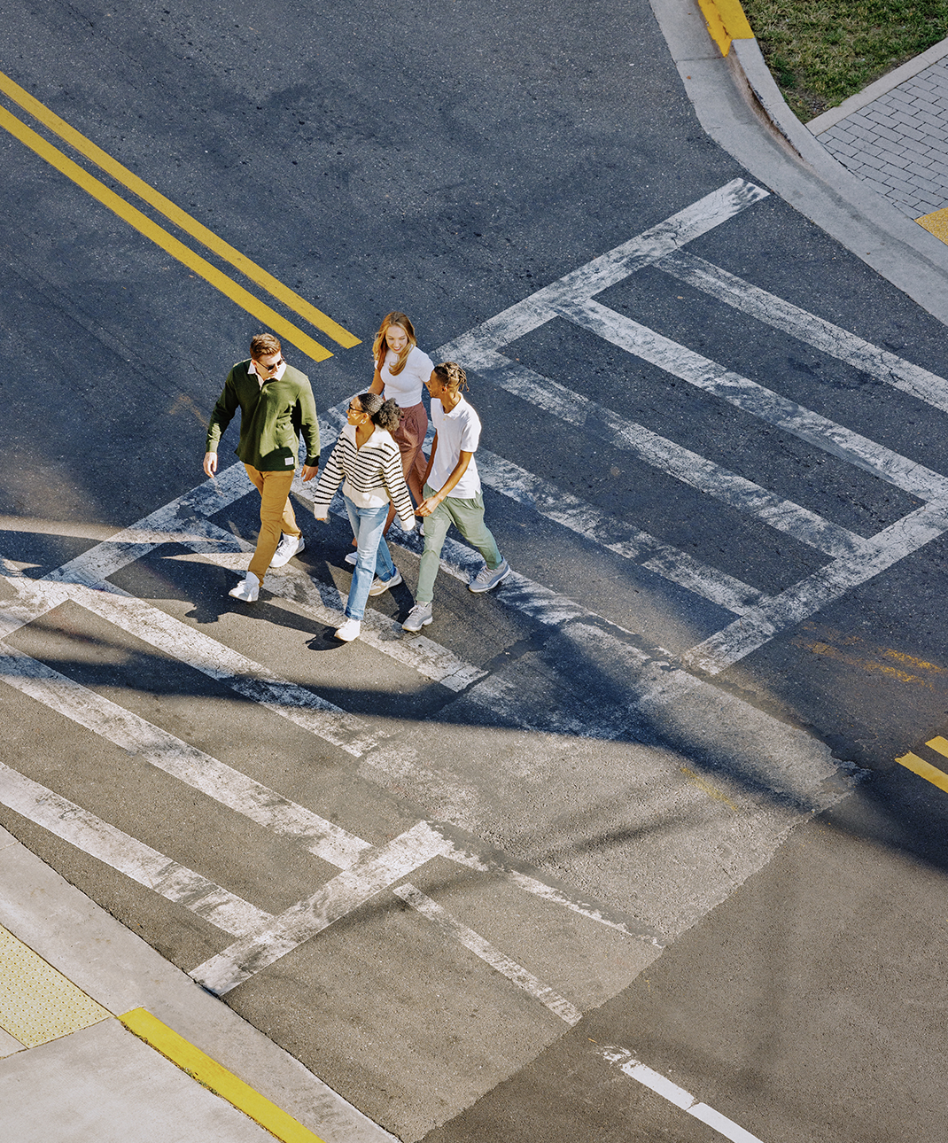 People crossing a street